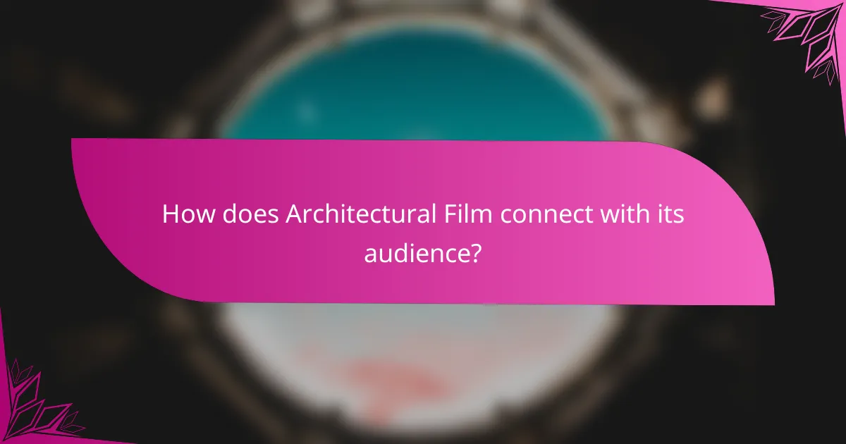 How does Architectural Film connect with its audience?