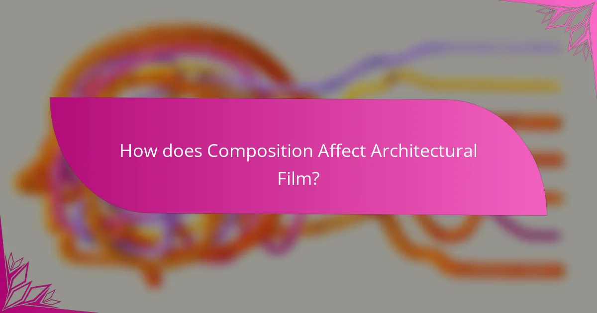 How does Composition Affect Architectural Film?