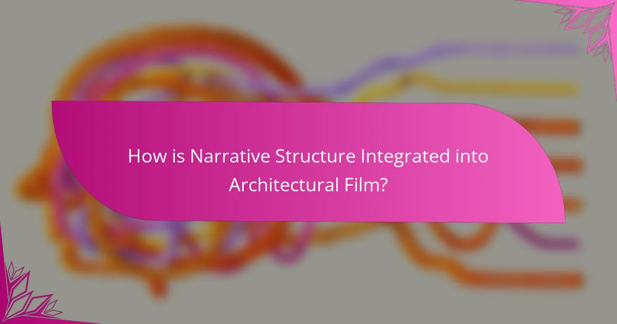 How is Narrative Structure Integrated into Architectural Film?