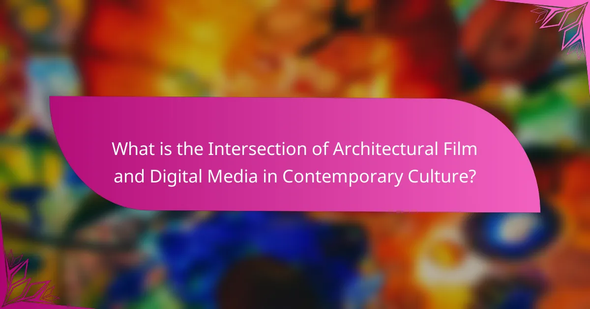 What is the Intersection of Architectural Film and Digital Media in Contemporary Culture?