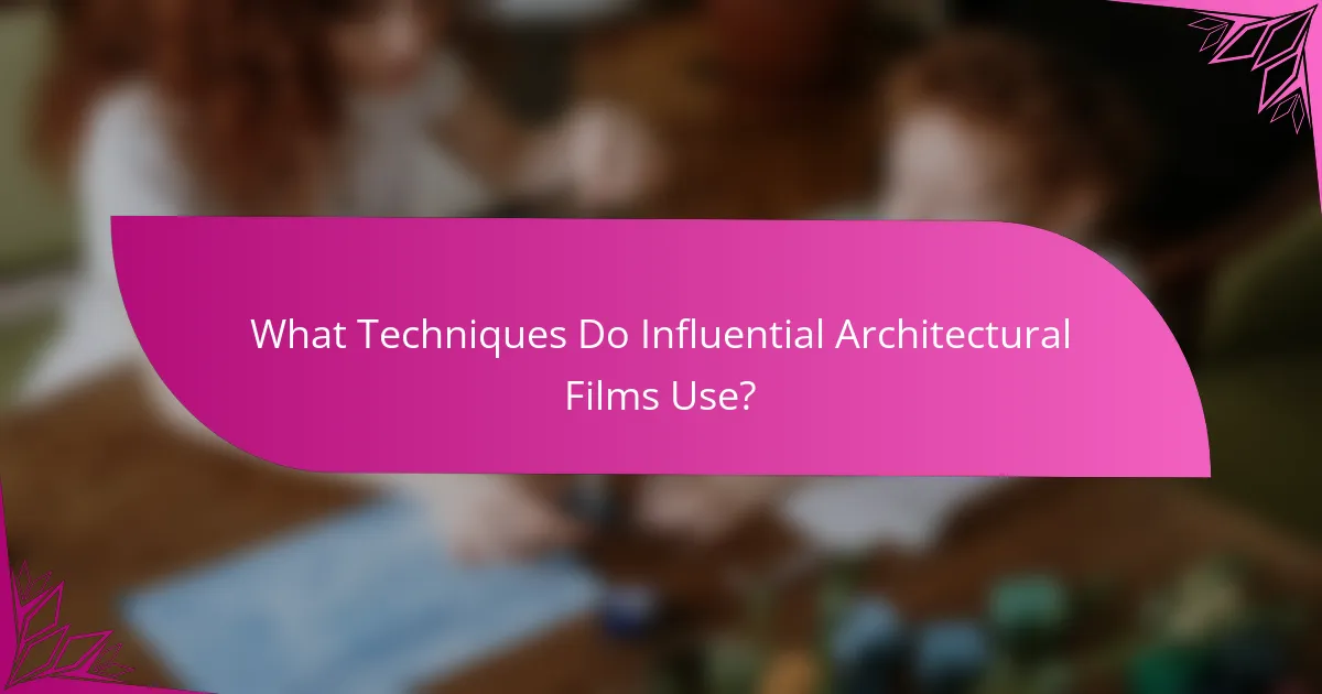 What Techniques Do Influential Architectural Films Use?